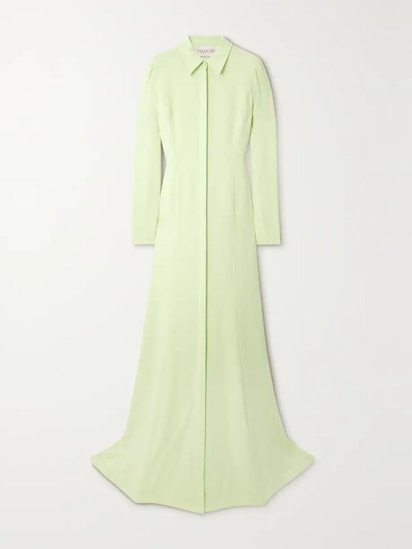 Silk-crepe shirt gown Valentino