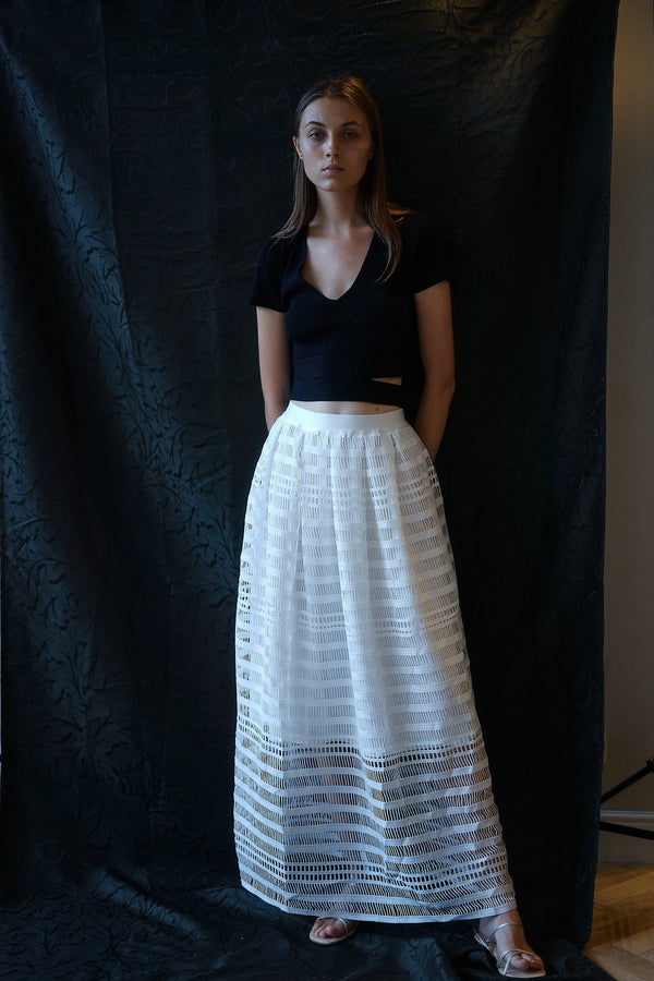 Lorqueña - Long Skirt White